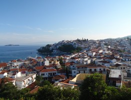 uitzicht op Skiathos